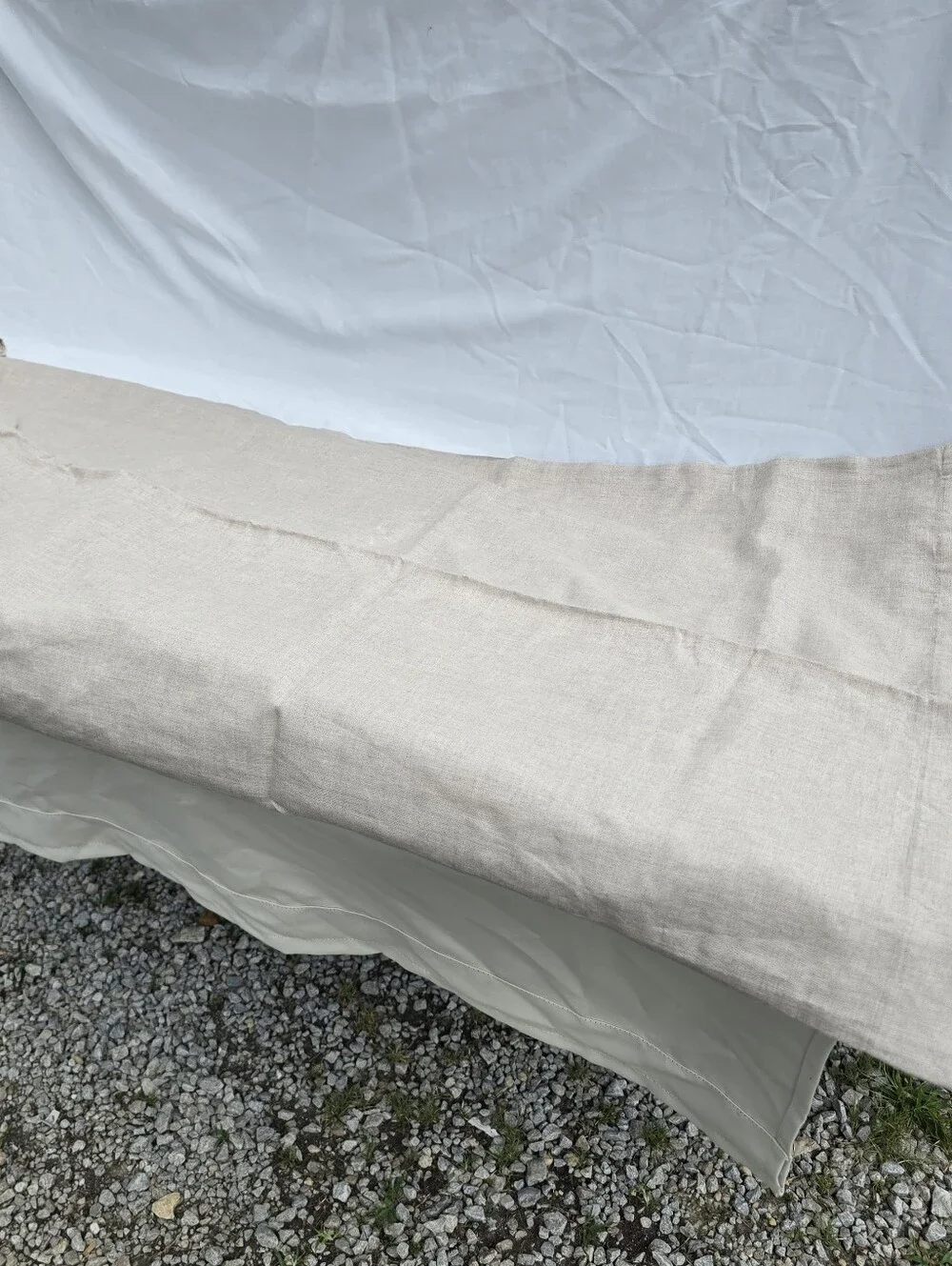 Quince 48x84 European Linen Light Filtering Dark Flax 1 Panel Curtain 48